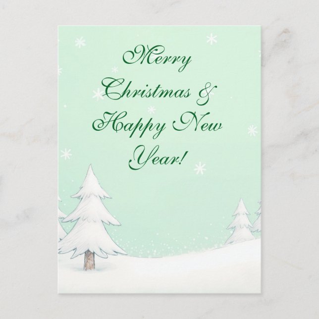 Postal Green Merry Christmas and Snowley Pines (Anverso)