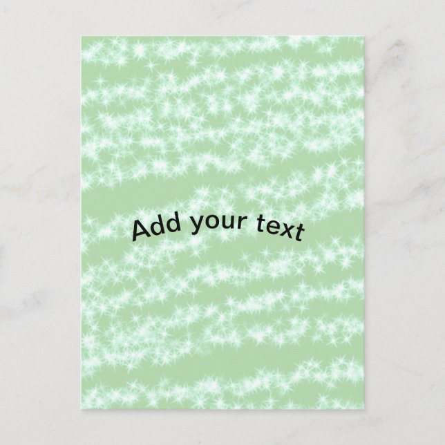 Postal Green pastel glitter sparkle name text boho retro  (Anverso)