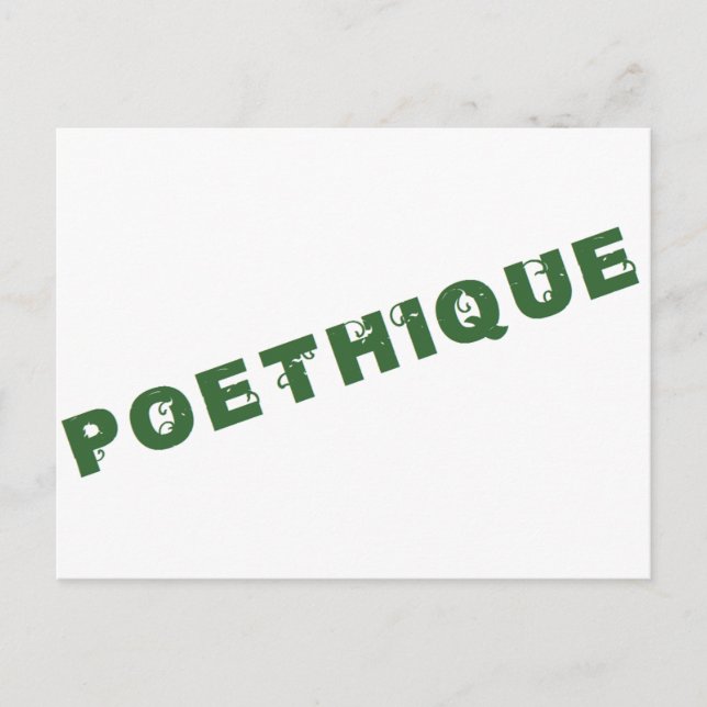 Postal green poéthique (Anverso)