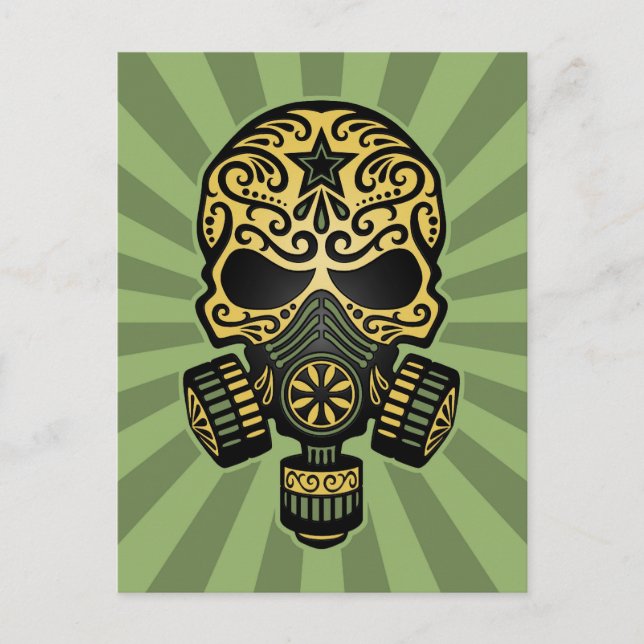 Postal Green Post Apocalyptic Sugar Skull (Anverso)