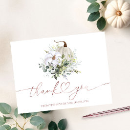 Postal Green Pumpkin Fall Bridal Shower Gracias