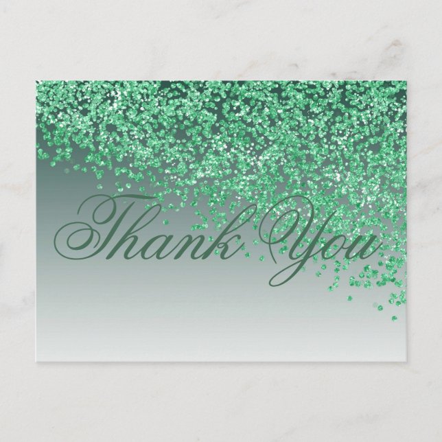 Postal Green Purpurina Green Shades Gracias (Anverso)