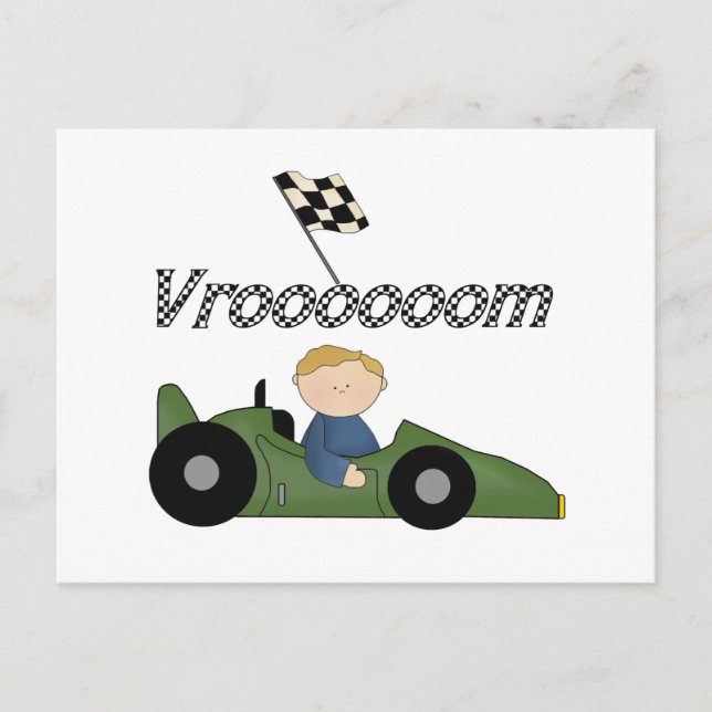 Postal Green Race Car Vroom Tshirts and Gifts (Anverso)