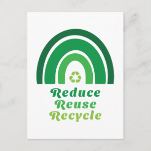 Postal Green Rainbow Environmental Reduce Reuse Reuse Reu