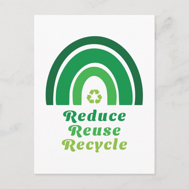 Postal Green Rainbow Environmental Reduce Reuse Reuse Reu (Anverso)