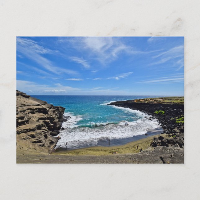 Postal Green Sand Beach - Big Island, Hawaii - Postcard (Anverso)