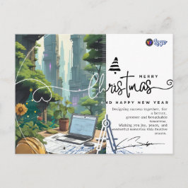 Postal Green Urban Architect Minimalist Christmas