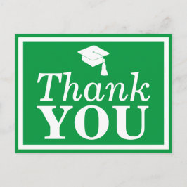 Postal Green White Grad Cap Gracias
