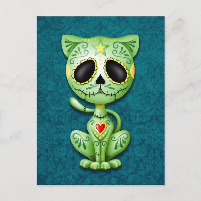 Postal Green Zombie Sugar Kitten (Anverso)