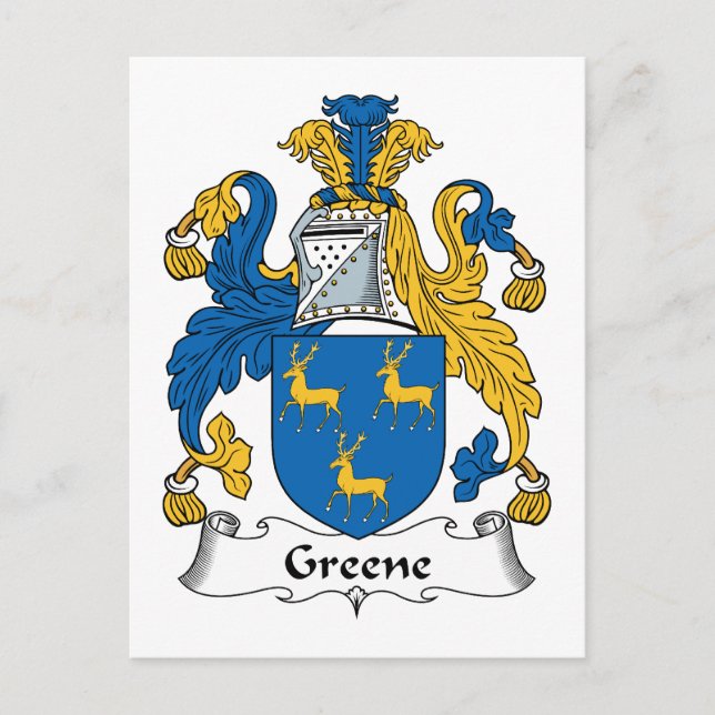 Postal Greene Family Crest (Anverso)