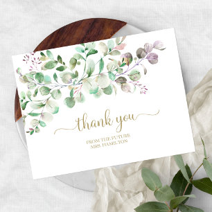 Postal Greeneration Eucalyptus Bridal Shower Gracias Post