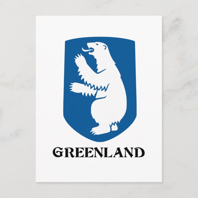 Postal GREENLAND - emblema/símbolo/escudo de armas/bander (Anverso)