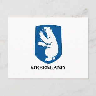 Postal GREENLAND - emblema/símbolo/escudo de armas/bander