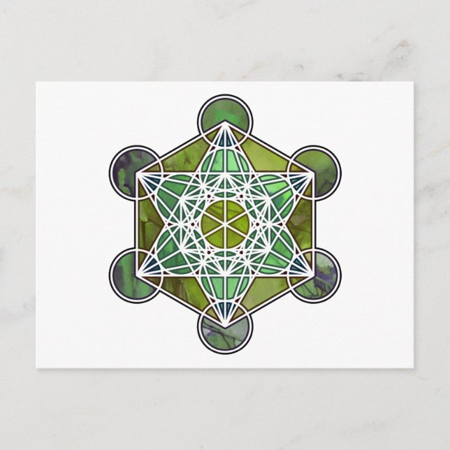 Postal GreenMetatronCube (Anverso)