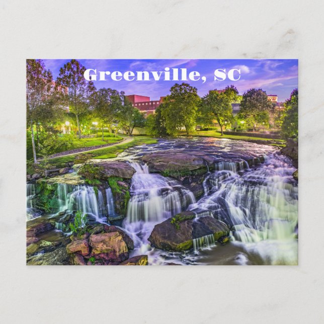 Postal Greenville, Carolina del Sur: Centro del Río Reedy (Anverso)