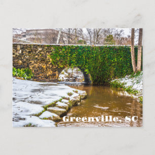 Postal Greenville, Carolina del Sur, nieve en río Reedy