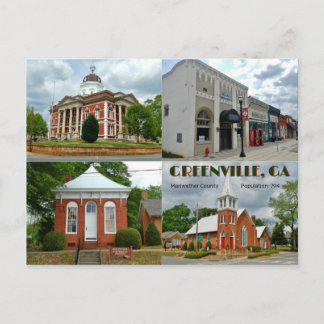 Postal Greenville, GA Postcard
