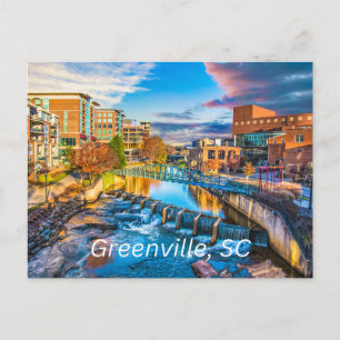 Postal Greenville, río Reedy de Carolina del Sur, centro 