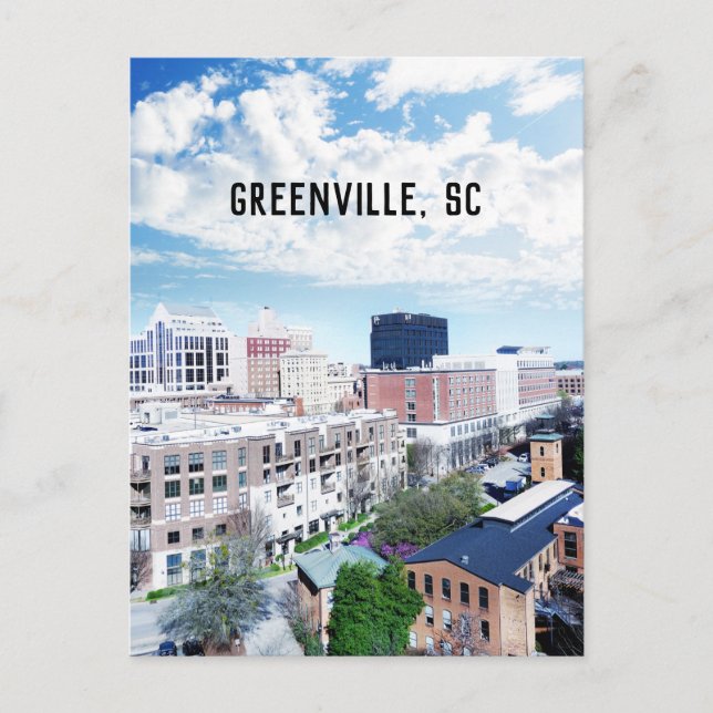 Postal Greenville South Carolina Travel Photo (Anverso)