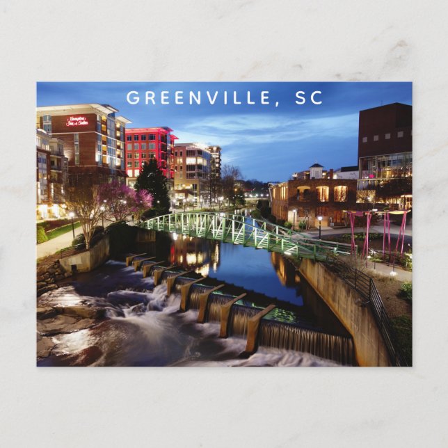 Postal Greenville South Carolina Travel Photo (Anverso)