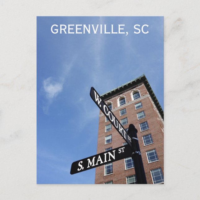 Postal Greenville South Carolina Travel Photo (Anverso)