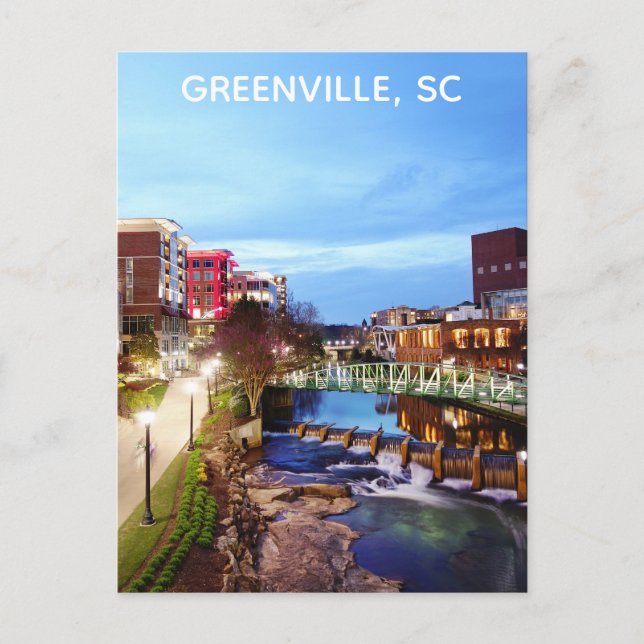 Postal Greenville South Carolina Travel Photo (Anverso)