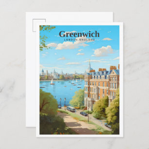 Postal Greenwich London Inglaterra Viajes de arte
