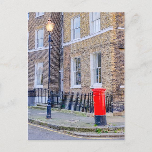 Postal Greenwich Street Lamp, London UK Postcard (Anverso)