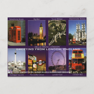 POSTAL GREETING FROM LONDON, ENGLAND POSTCARD BY MOJISOLA