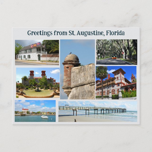 Postal Greeting from St. Augustine  Postcard (Anverso)