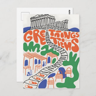 Postal Greetings from Athens city 