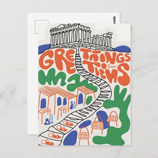 Postal Greetings from Athens city  (Anverso / Reverso)