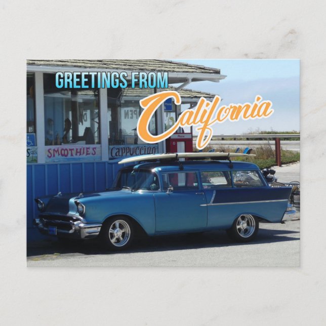Postal Greetings from California Travel Postcard (Anverso)