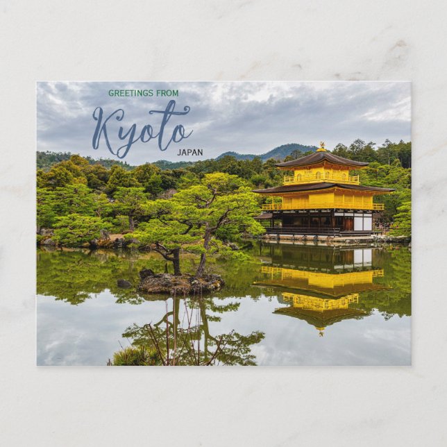 Postal Greetings from Kyoto Japan Postcard (Anverso)