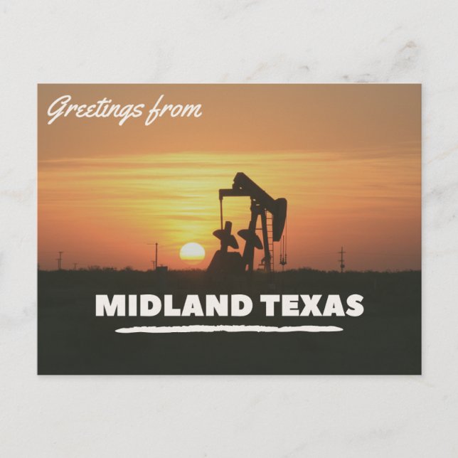Postal Greetings From Midland Texas Postcard (Anverso)