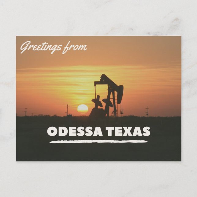 Postal Greetings From Odessa Texas Postcard (Anverso)