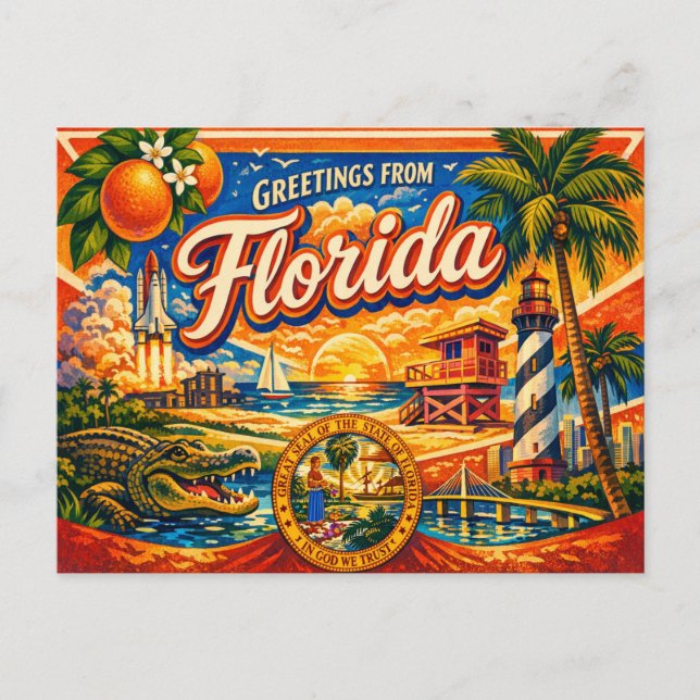 Postal Greetings From Postcard  (Anverso)