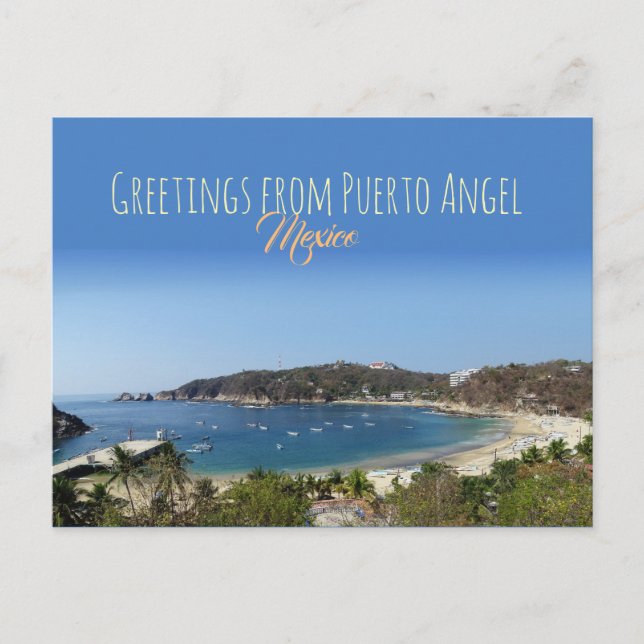 Postal Greetings from Puerto Angel, Mexico (Anverso)