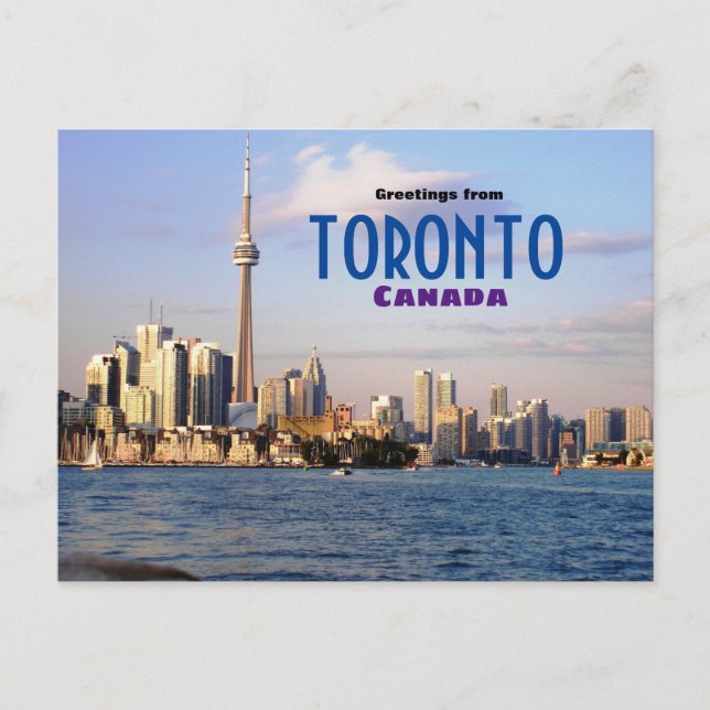 Postal Greetings from Toronto Canada Scenic Postcard (Anverso)