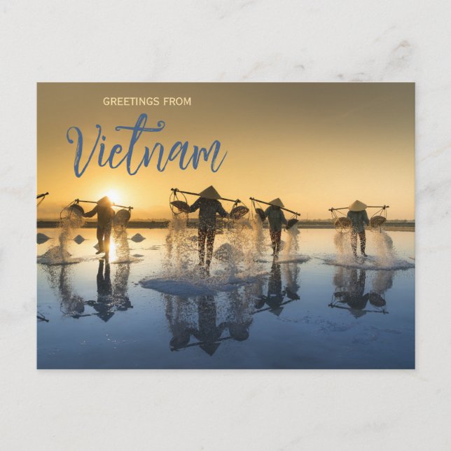 Postal Greetings from Vietnam Postcard (Anverso)