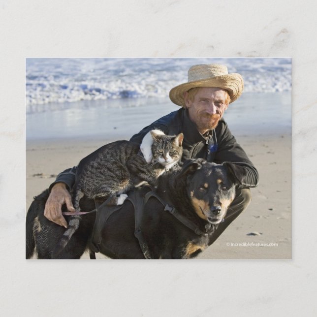 Postal Greg Pike con Booger, Kitty y Mousey (Anverso)