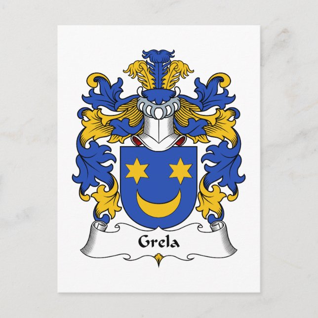 Postal Grela Family Crest (Anverso)