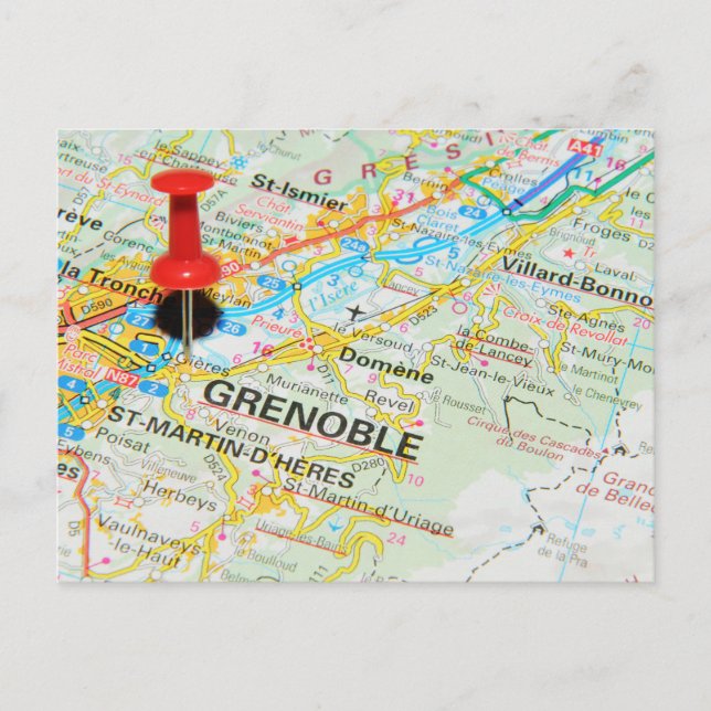 Postal Grenoble, Francia (Anverso)