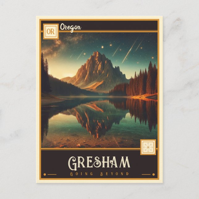 Postal Gresham, Oregón | Vintage (Anverso)