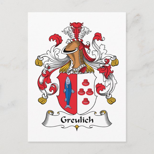 Postal Greulich Family Crest (Anverso)