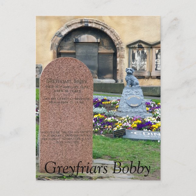 Postal Greyfriars Bobby, Edimburgo (Anverso)