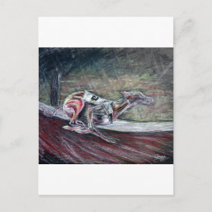 Postal Greyhound, arte de carreras para deportistas y ama
