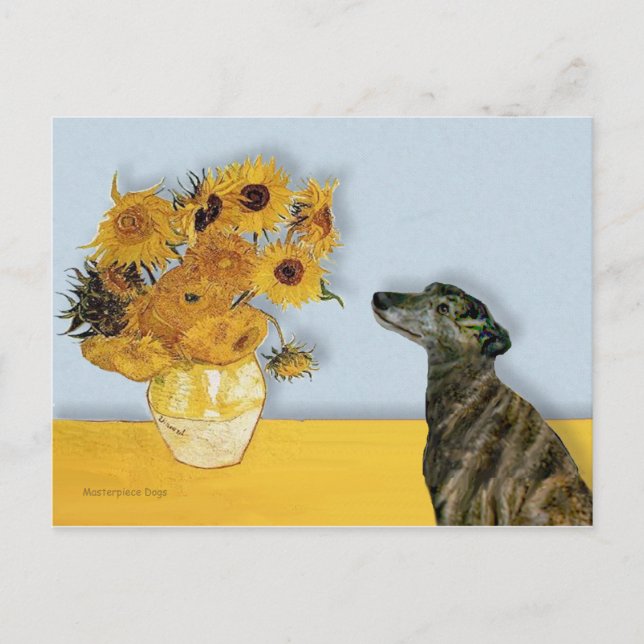 Postal Greyhound (br2) - Girasoles (Anverso)