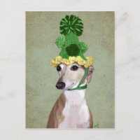 Greyhound en Gorra de punto verde