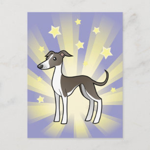 Postal Greyhound/Whippet/Italiano Estrella Pequeña